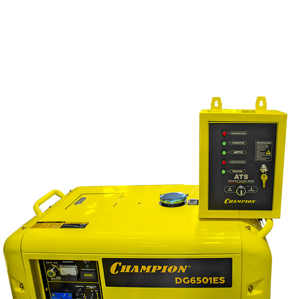Генератор дизельный CHAMPION DG6501ES +ATS купить по цене 135&nbsp;090 ₽ в интернет магазине ТЕХСАД