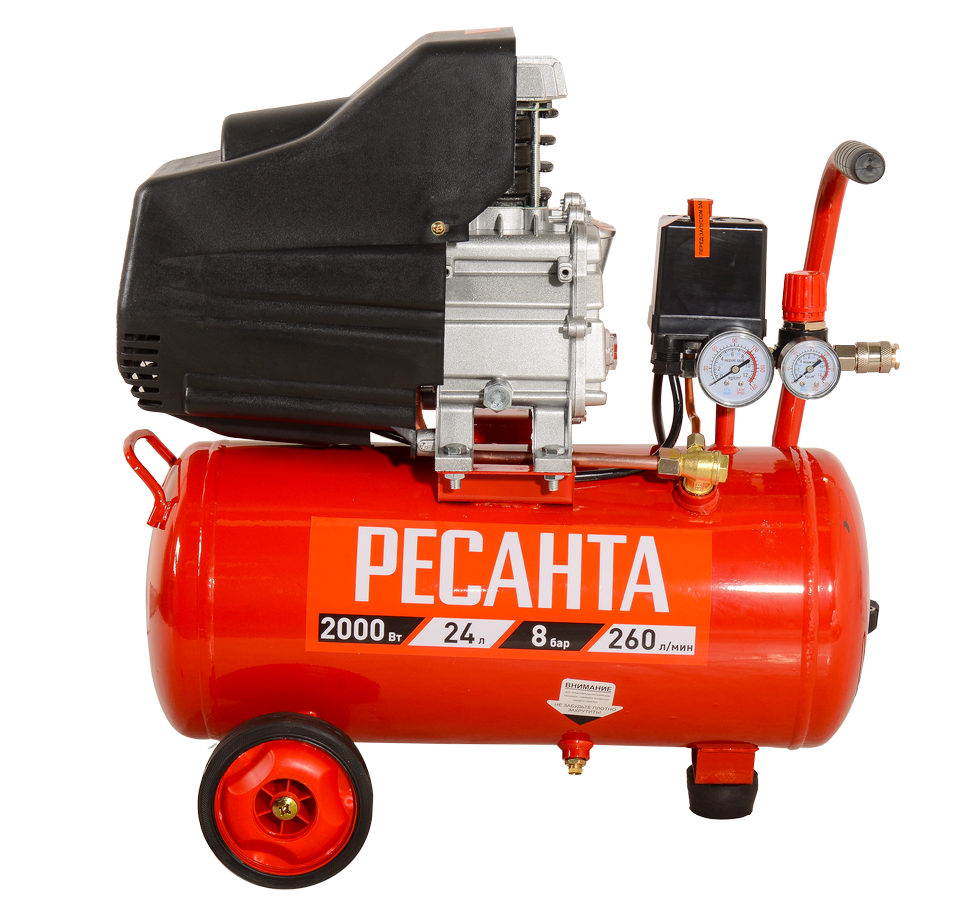Компрессор Ресанта КП-24/260М купить по цене 13&nbsp;890 ₽ в интернет магазине ТЕХСАД