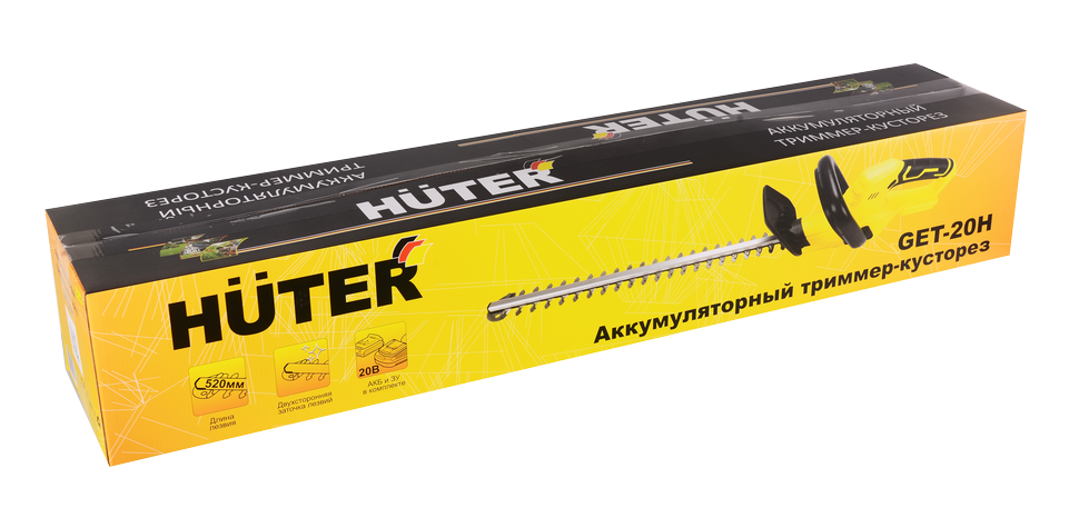 Аккумуляторный триммер-кусторез Huter GET-20H купить по цене 9&nbsp;490 ₽ в интернет магазине ТЕХСАД