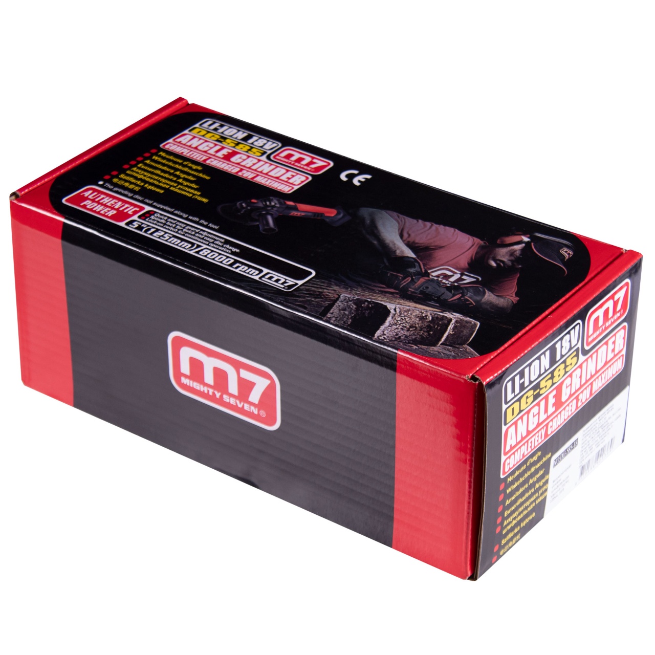 Аккумуляторная угловая шлифовальная машина (УШМ), 125мм, 18 В, без аккумулятора и ЗУ MIGHTY SEVEN DG-585 купить по цене 8&nbsp;970 ₽ в интернет магазине ТЕХСАД