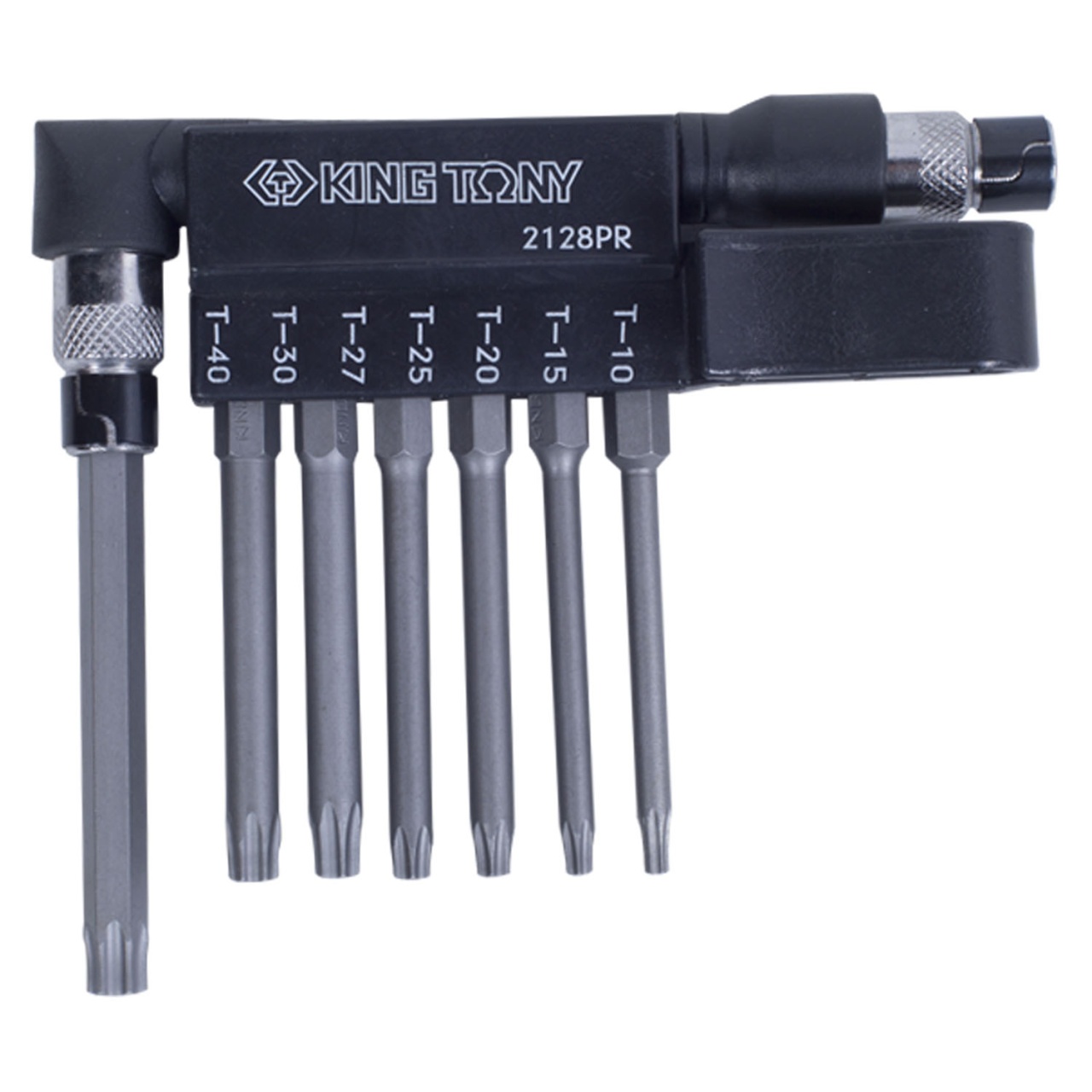 Набор вставок (бит) с воротком-битодержателем 1/4'', Torx, T10-T40, L = 60 мм, 8 предметов KING TONY 2128PR купить по цене 1&nbsp;310 ₽ в интернет магазине ТЕХСАД