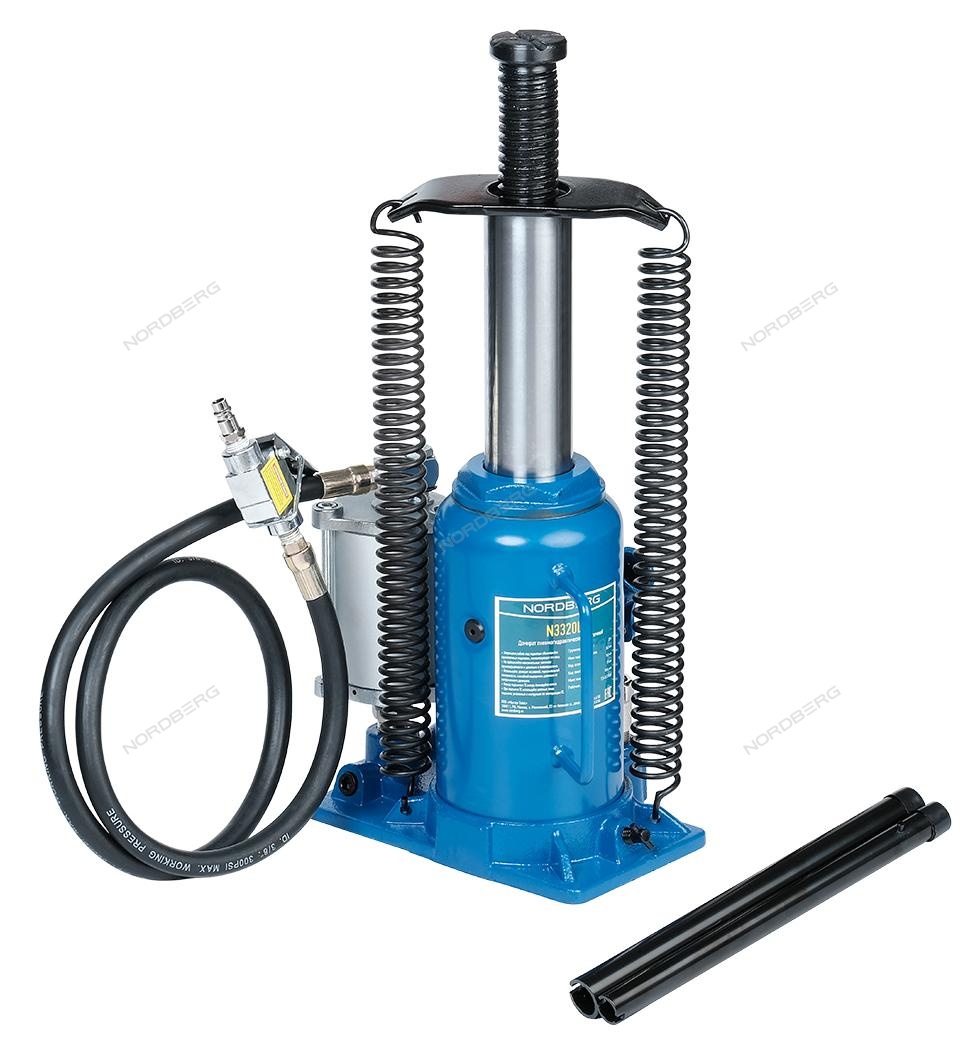 Домкрат бутылочный пневмогидравлический 20 т NORDBERG N3320L купить по цене 11&nbsp;576 ₽ в интернет магазине ТЕХСАД