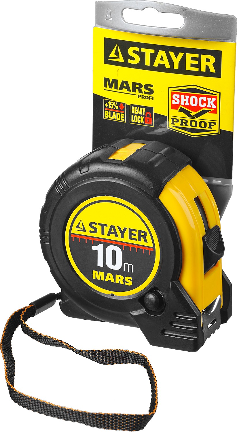 STAYER 10 м х 25 мм, рулетка MARS 34131-10_z01 купить по цене 600 ₽ в интернет магазине ТЕХСАД