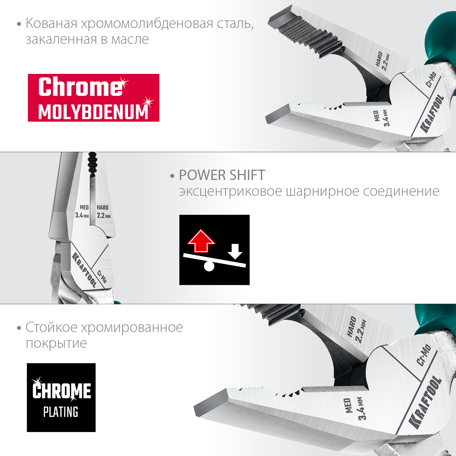 KRAFTOOL 4 шт, набор губцевого инструмента 22012 купить по цене 6&nbsp;300 ₽ в интернет магазине ТЕХСАД