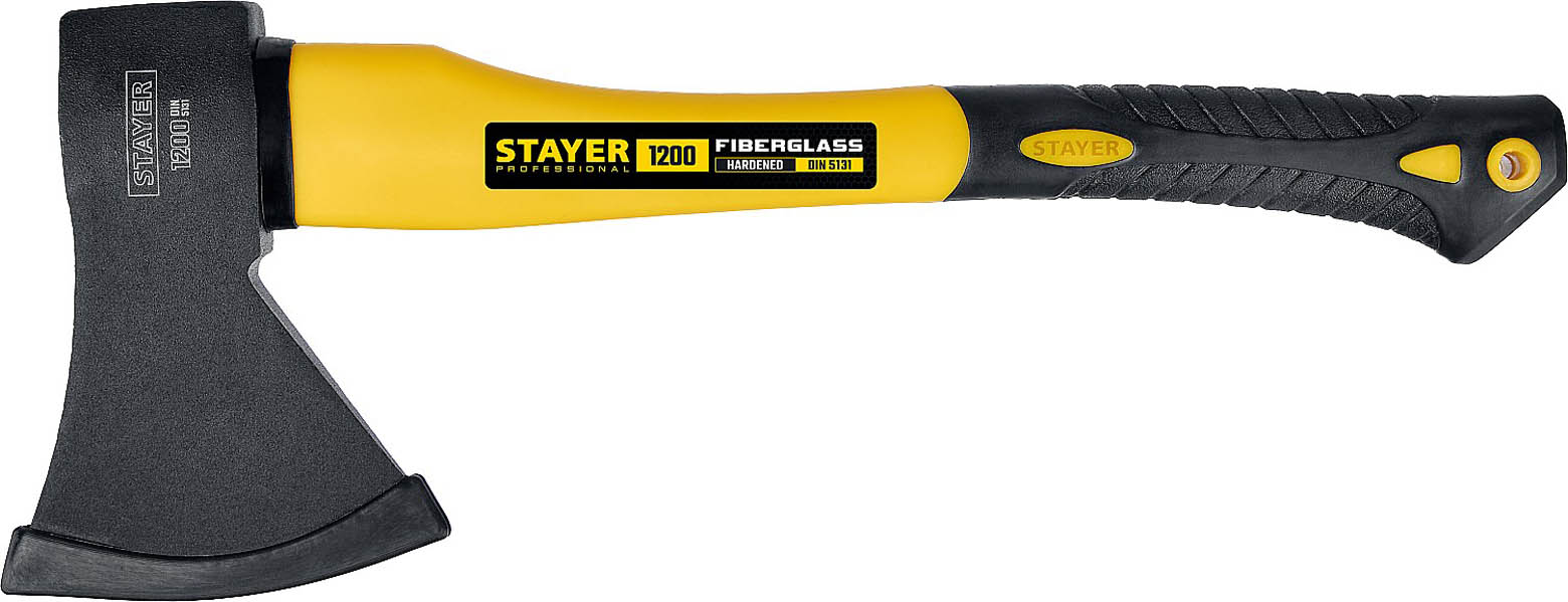 STAYER 1200 г., топор с двухкомпонентной фиберглассовой рукояткой 410 ммs 2062-12_z01 купить по цене 964 ₽ в интернет магазине ТЕХСАД