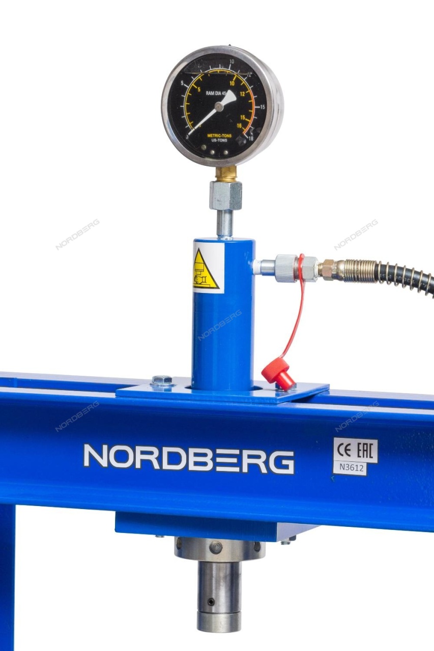 Пресс напольный 12 т, гидравлический NORDBERG N3612 купить по цене 28&nbsp;184 ₽ в интернет магазине ТЕХСАД