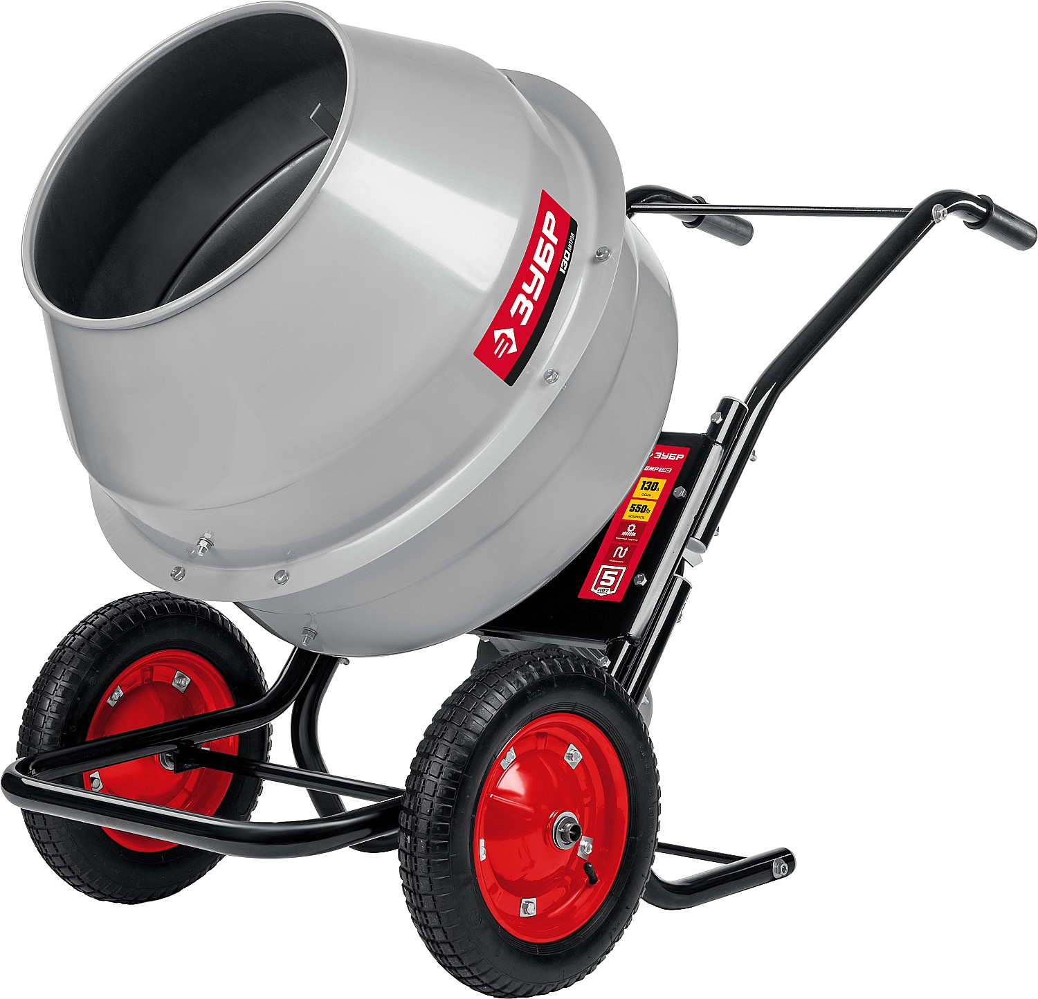 ЗУБР 130 л, червячный редуктор, бетономешалка (бетоносмеситель) БМР-130 Мастер купить по цене 27&nbsp;980 ₽ в интернет магазине ТЕХСАД