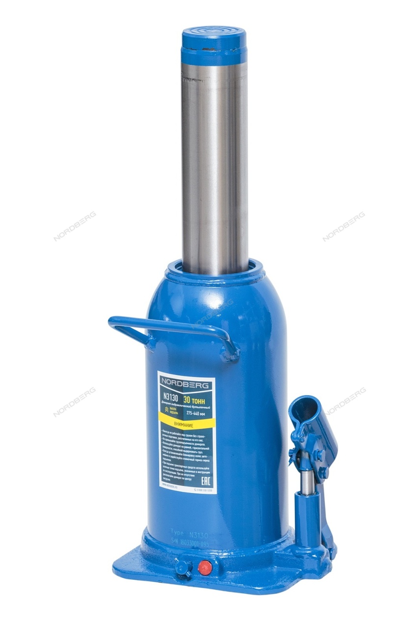 Домкрат бутылочный 30 т NORDBERG N3130 купить по цене 11&nbsp;060 ₽ в интернет магазине ТЕХСАД