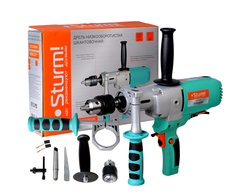 Дрель низкооборотистая Sturm! ID20165M купить по цене 13&nbsp;990 ₽ в интернет магазине ТЕХСАД