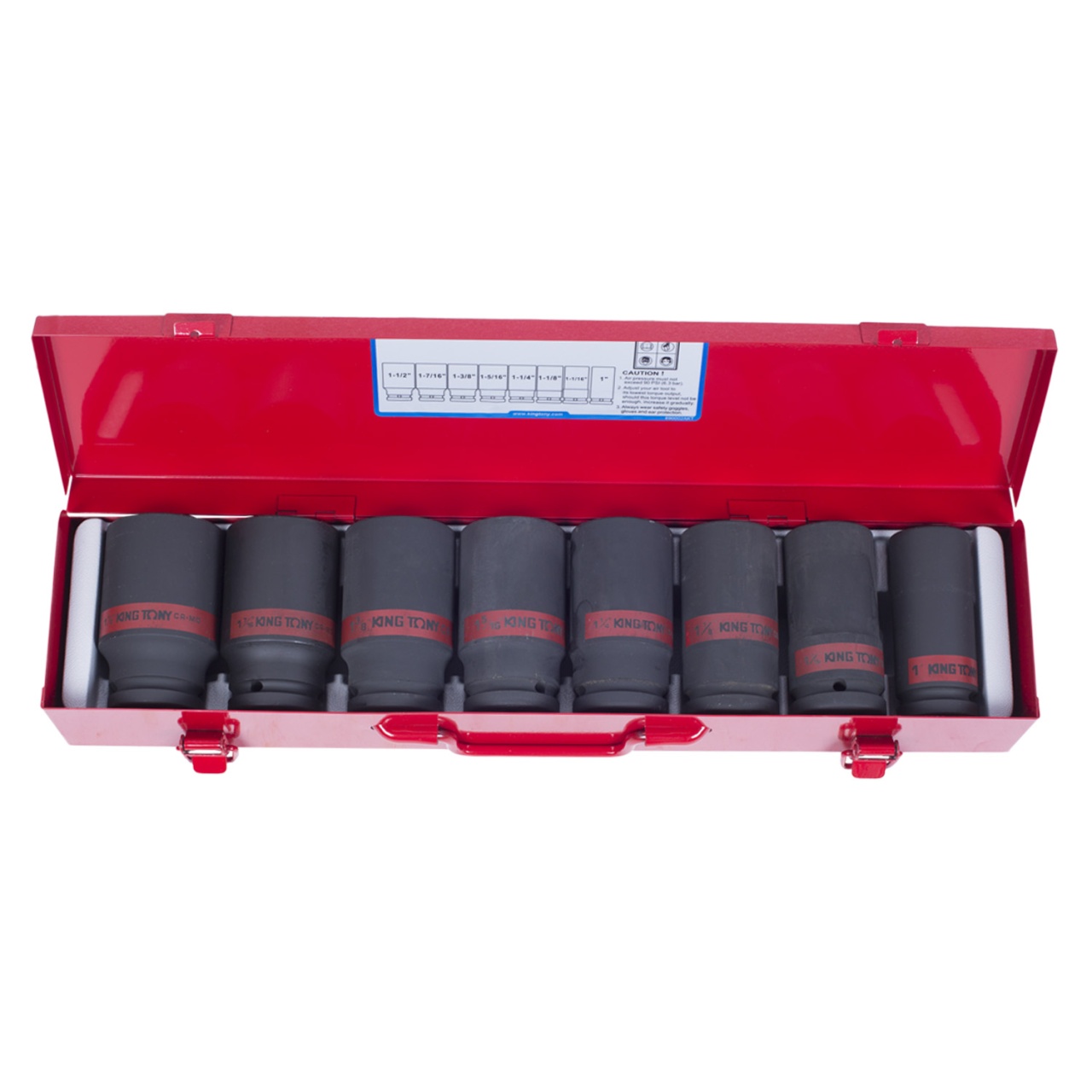 Набор ударных глубоких торцевых головок 3/4'', шестигранные, 1''-1-1/2'', 8 предметов KING TONY 6410SP купить по цене 12&nbsp;800 ₽ в интернет магазине ТЕХСАД