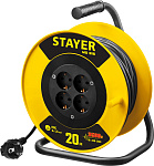 STAYER 20 м, 3500 Вт, заземление, 4 гнезда, ПВС 3x1,5 кв мм, удлинитель на катушке 55078-20 купить по цене 2&nbsp;790 ₽ в интернет магазине ТЕХСАД