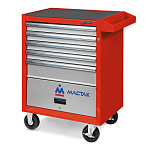 Тележка инструментальная, 5 полок и отсек, 'ОПТИМА', красная МАСТАК 522-05581MR купить по цене 42&nbsp;450 ₽ в интернет магазине ТЕХСАД