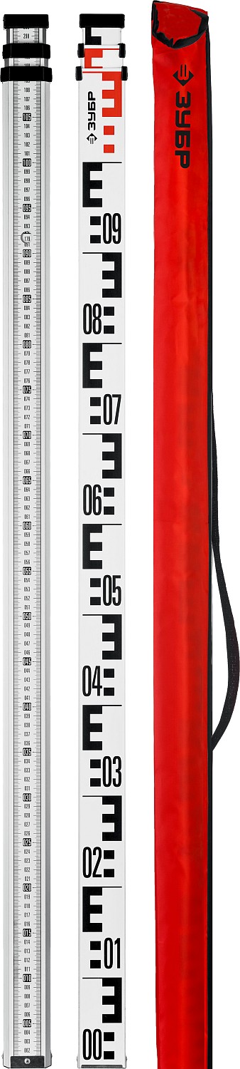 ЗУБР 3 м, рейка геодезическая РГ 3 34948-3 купить по цене 2&nbsp;470 ₽ в интернет магазине ТЕХСАД