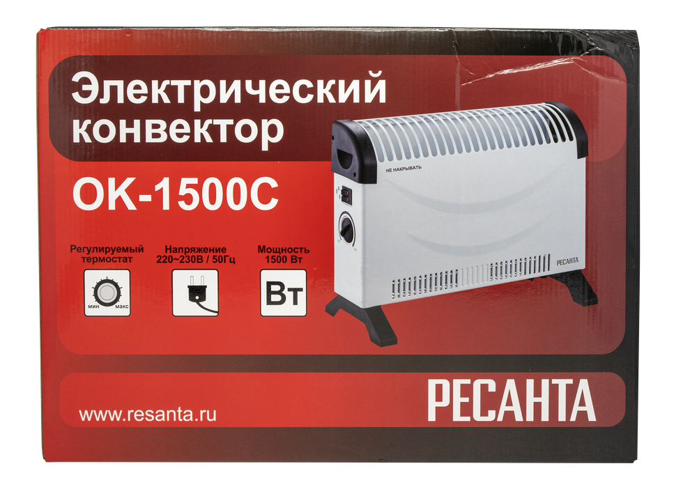 Конвектор РЕСАНТА ОК-1500С купить по цене 2&nbsp;690 ₽ в интернет магазине ТЕХСАД