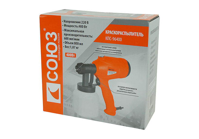 Краскопульт электрический СОЮЗ КПС-96400 купить по цене 2&nbsp;990 ₽ в интернет магазине ТЕХСАД