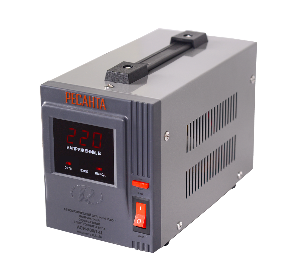 Стабилизатор напряжения РЕСАНТА АСН-500/1-Ц купить по цене 2&nbsp;890 ₽ в интернет магазине ТЕХСАД