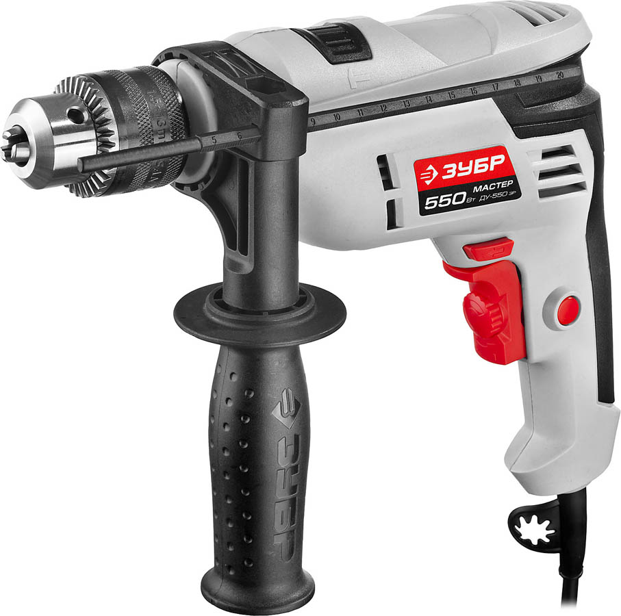 ЗУБР 550 Вт, дрель ударная ДУ-550 ЭР Мастер купить по цене 3&nbsp;520 ₽ в интернет магазине ТЕХСАД