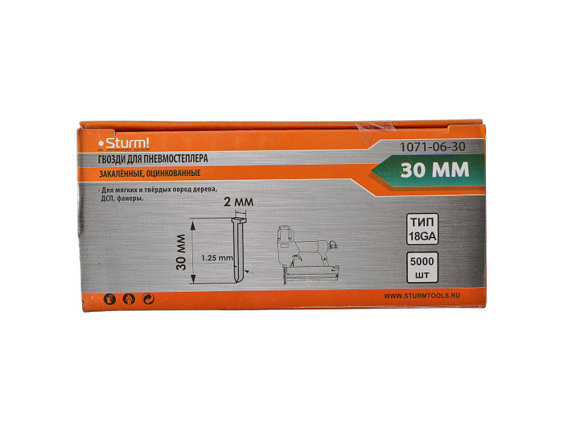 Гвозди для пневмо степлера Sturm! 1071-06-30 купить по цене 730 ₽ в интернет магазине ТЕХСАД