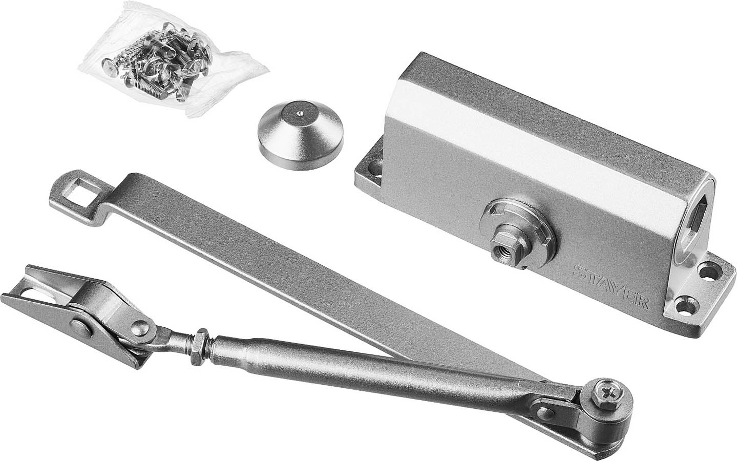 STAYER вес двери 80 кг, высота 44 мм, материал силумин, доводчик дверной MAXComfort 37915-80 купить по цене 2&nbsp;350 ₽ в интернет магазине ТЕХСАД