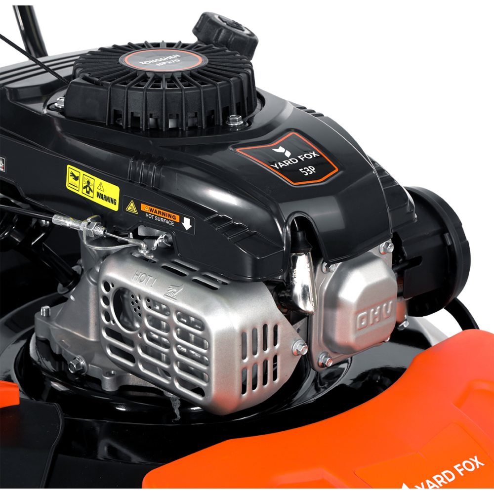 Бензиновая несамоходная газонокосилка YARD FOX 53P купить по цене 25&nbsp;990 ₽ в интернет магазине ТЕХСАД
