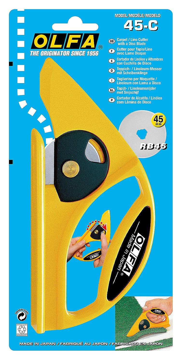 OLFA 45 мм, нож с круговым лезвием OL-45-C купить по цене 1&nbsp;780 ₽ в интернет магазине ТЕХСАД