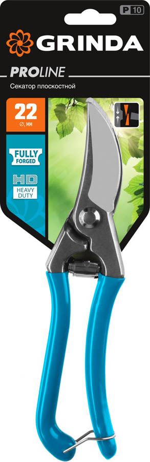 GRINDA 210 мм, цельнокованый, плоскостной секатор 423410 купить по цене 740 ₽ в интернет магазине ТЕХСАД