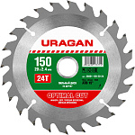 URAGAN Ø 150 x 20 мм, 24T, диск пильный по дереву 36801-150-20-24 купить по цене 287 ₽ в интернет магазине ТЕХСАД