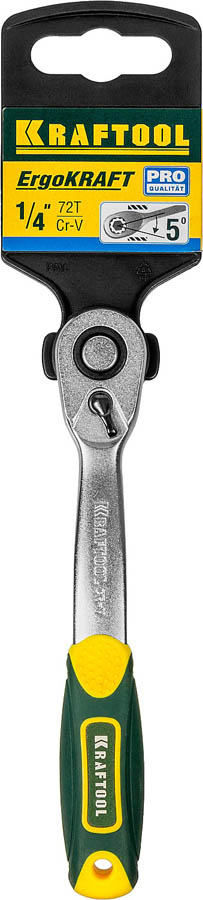 KRAFTOOL 1/4'', 72 зубца, Cr-V сталь, трещотка для торцовых головок 27795-1/4_z02 купить по цене 1&nbsp;680 ₽ в интернет магазине ТЕХСАД
