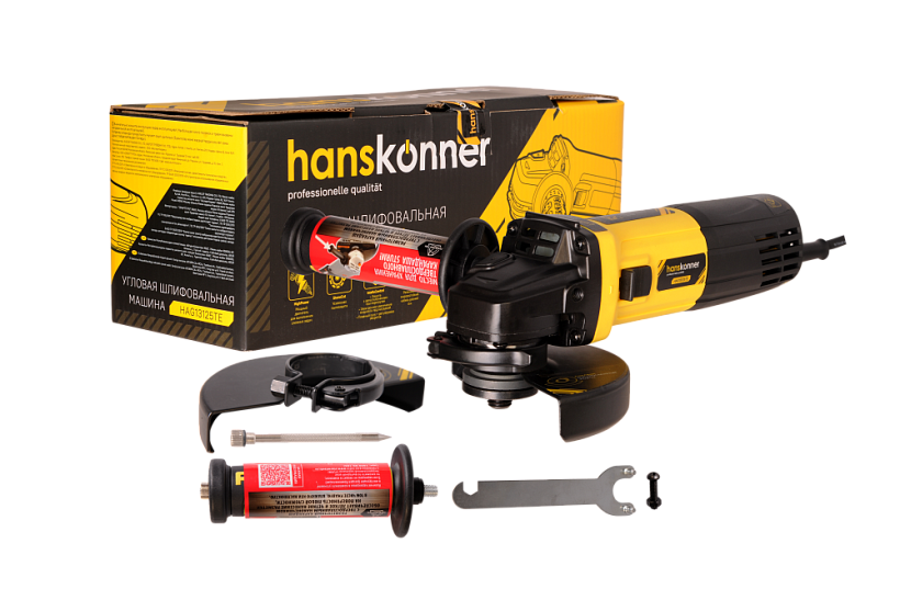 Болгарка (УШМ) Hanskonner HAG13125TE купить по цене 6&nbsp;990 ₽ в интернет магазине ТЕХСАД