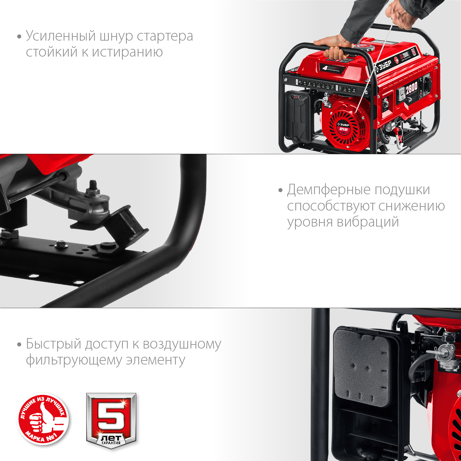 ЗУБР 2.8 кВт, однофазный, синхронный, щеточный, бензиновый генератор СБ-2800 Мастер купить по цене 32&nbsp;680 ₽ в интернет магазине ТЕХСАД