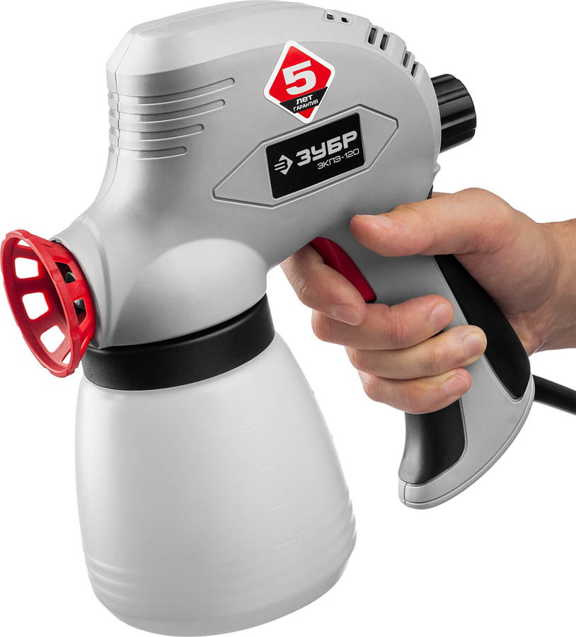 ЗУБР 120 Вт, плунжерный, краскопульт электрический ЗКПЭ-120 Мастер купить по цене 3&nbsp;210 ₽ в интернет магазине ТЕХСАД
