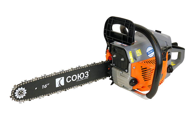 Бензопила СОЮЗ ПТС-99371 купить по цене 7&nbsp;690 ₽ в интернет магазине ТЕХСАД