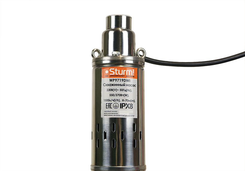 Насос скважинный Sturm! WP9719DWI купить по цене 8&nbsp;390 ₽ в интернет магазине ТЕХСАД