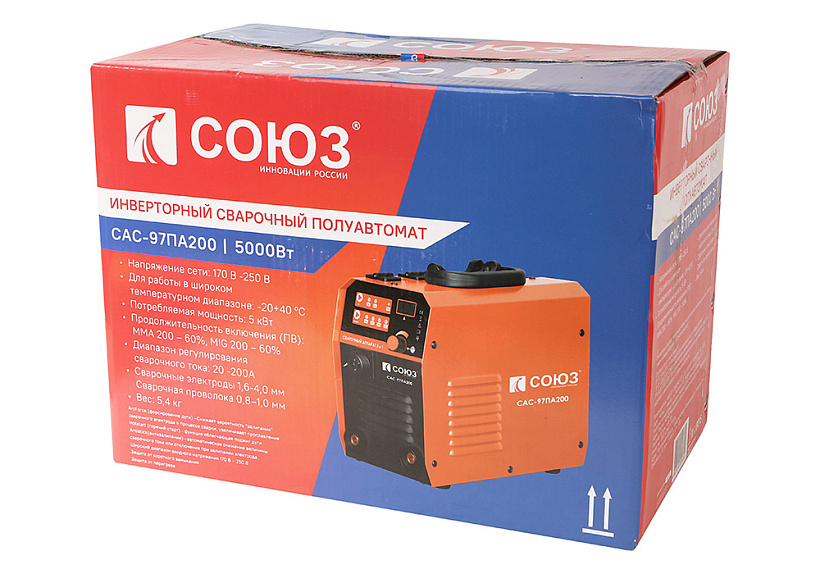 Инверторный сварочный полуавтомат СОЮЗ САС-97ПА200 купить по цене 14&nbsp;590 ₽ в интернет магазине ТЕХСАД
