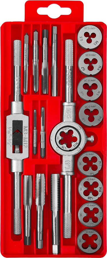 ЗУБР 20 предметов, 9ХС, набор метчиков и плашек 2810-H20_z01 Мастер купить по цене 2&nbsp;980 ₽ в интернет магазине ТЕХСАД