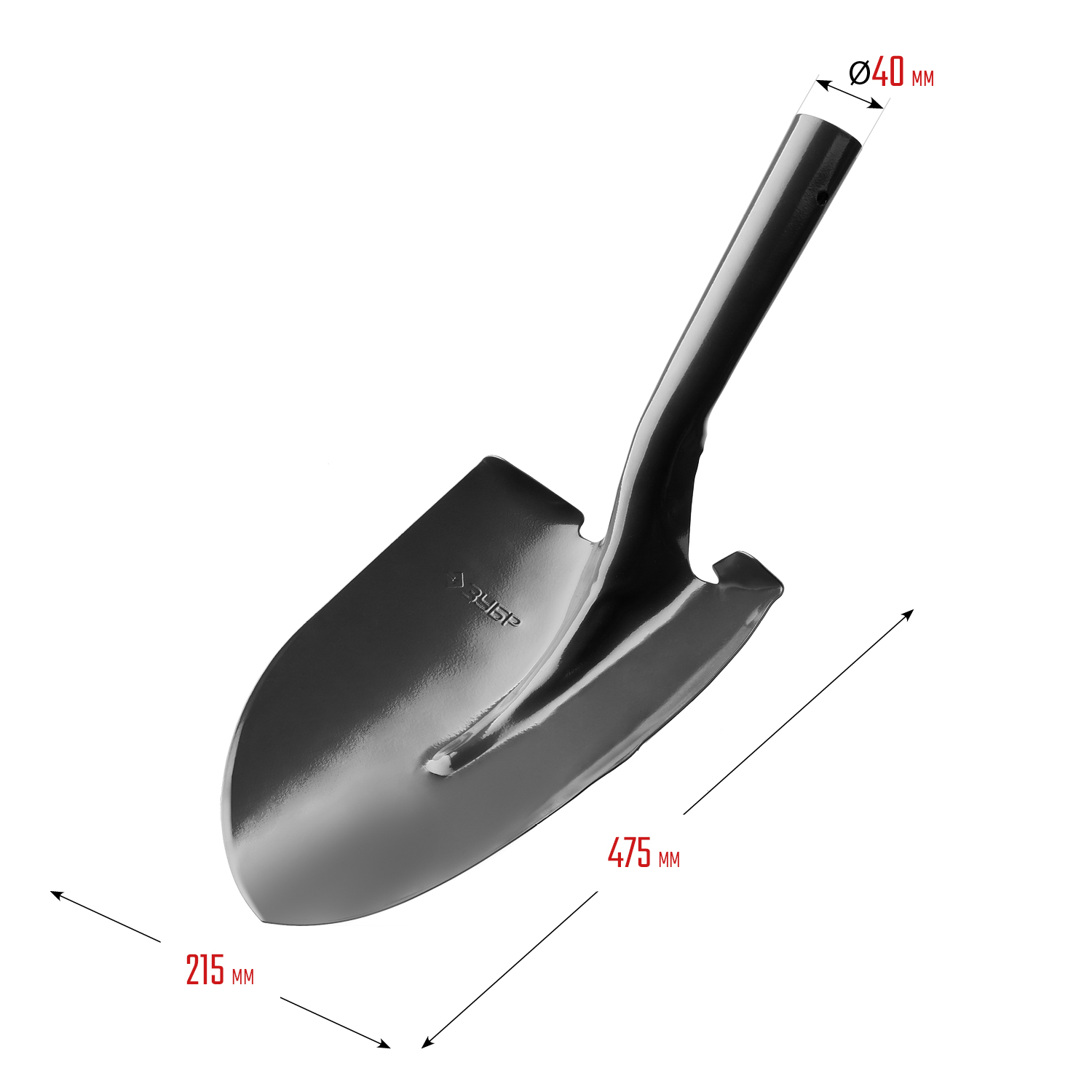 ЗУБР 474x215 мм, стальное полотно, лопата штыковая ЛСГ 39413 купить по цене 610 ₽ в интернет магазине ТЕХСАД