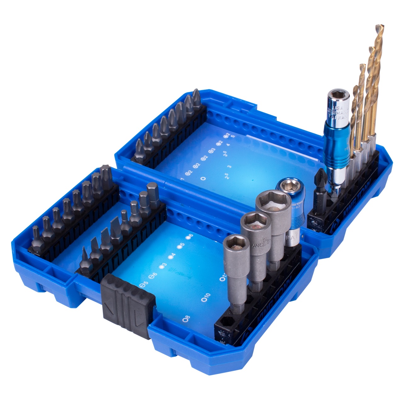 Набор вставок (бит) 1/4'', PH, PZ, Hex, Torx, Slotted, сверла, 35 предметов KING TONY 1035MR купить по цене 3&nbsp;920 ₽ в интернет магазине ТЕХСАД