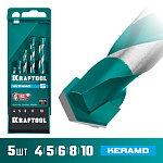KRAFTOOL 5 шт: Ø 4-5-6-8-10 мм набор сверл по керамограниту с твердосплавной пластиной KERAMO 29175-H5 купить по цене 2&nbsp;100 ₽ в интернет магазине ТЕХСАД