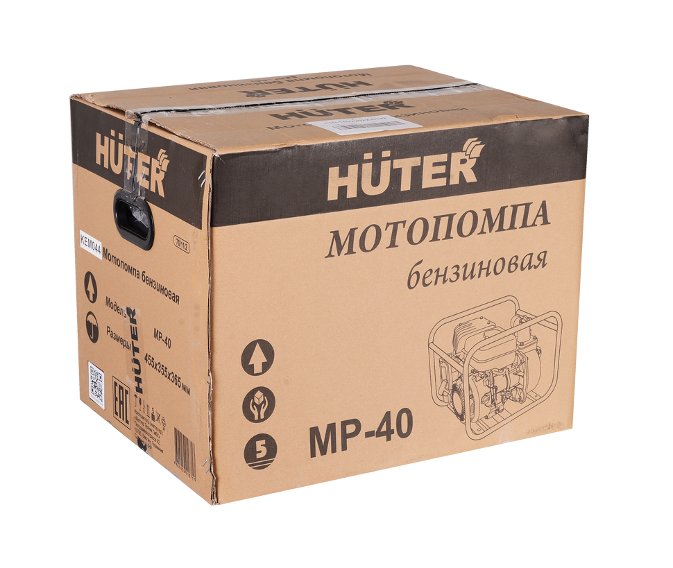 Мотопомпа HUTER MP-40 купить по цене 15&nbsp;190 ₽ в интернет магазине ТЕХСАД