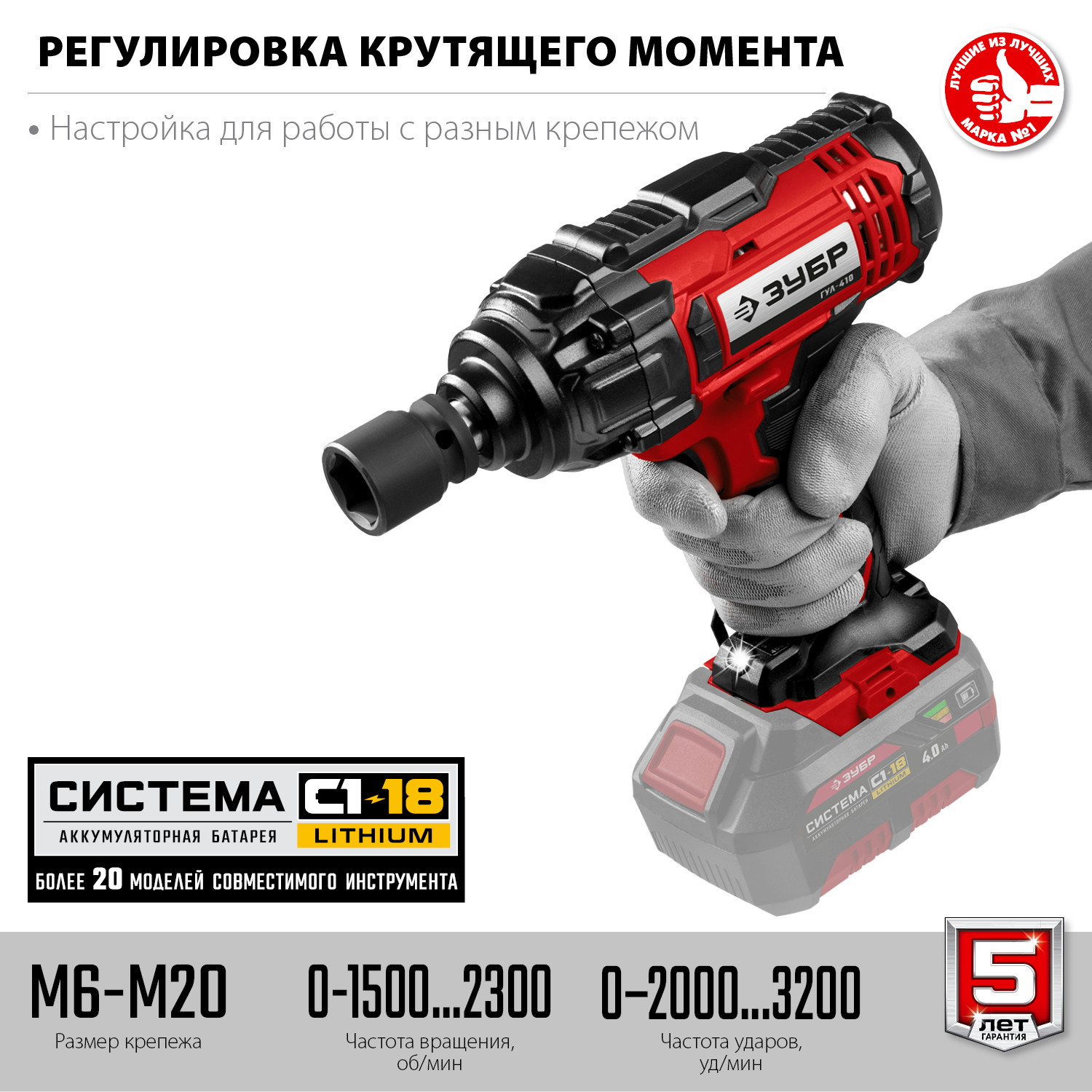 ЗУБР 18В, без АКБ, в коробке, аккумуляторный гайковерт ударный ГУЛ-410 Мастер купить по цене 9&nbsp;650 ₽ в интернет магазине ТЕХСАД