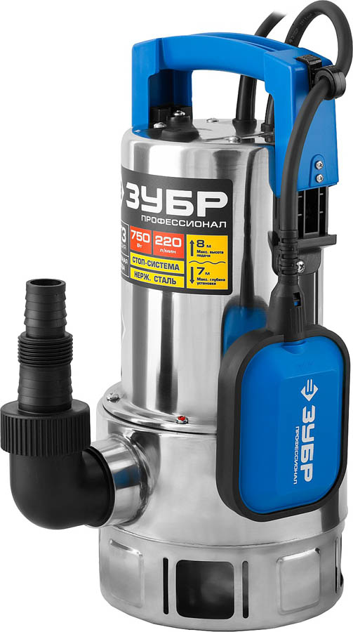 ЗУБР 750 Вт, 220 л/мин, насос погружной дренажный для грязной воды НПГ-Т3-750-С Профессионал купить по цене 10&nbsp;020 ₽ в интернет магазине ТЕХСАД