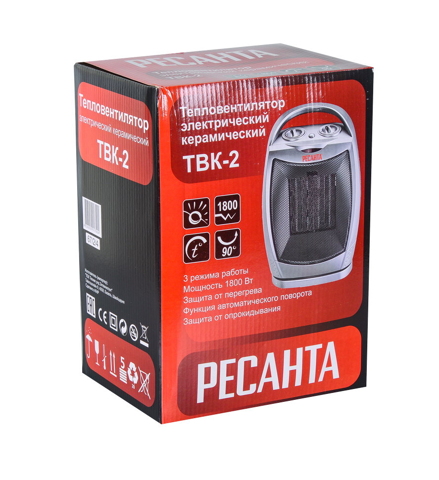 Тепловентилятор РЕСАНТА ТВК-2 купить по цене 2&nbsp;390 ₽ в интернет магазине ТЕХСАД