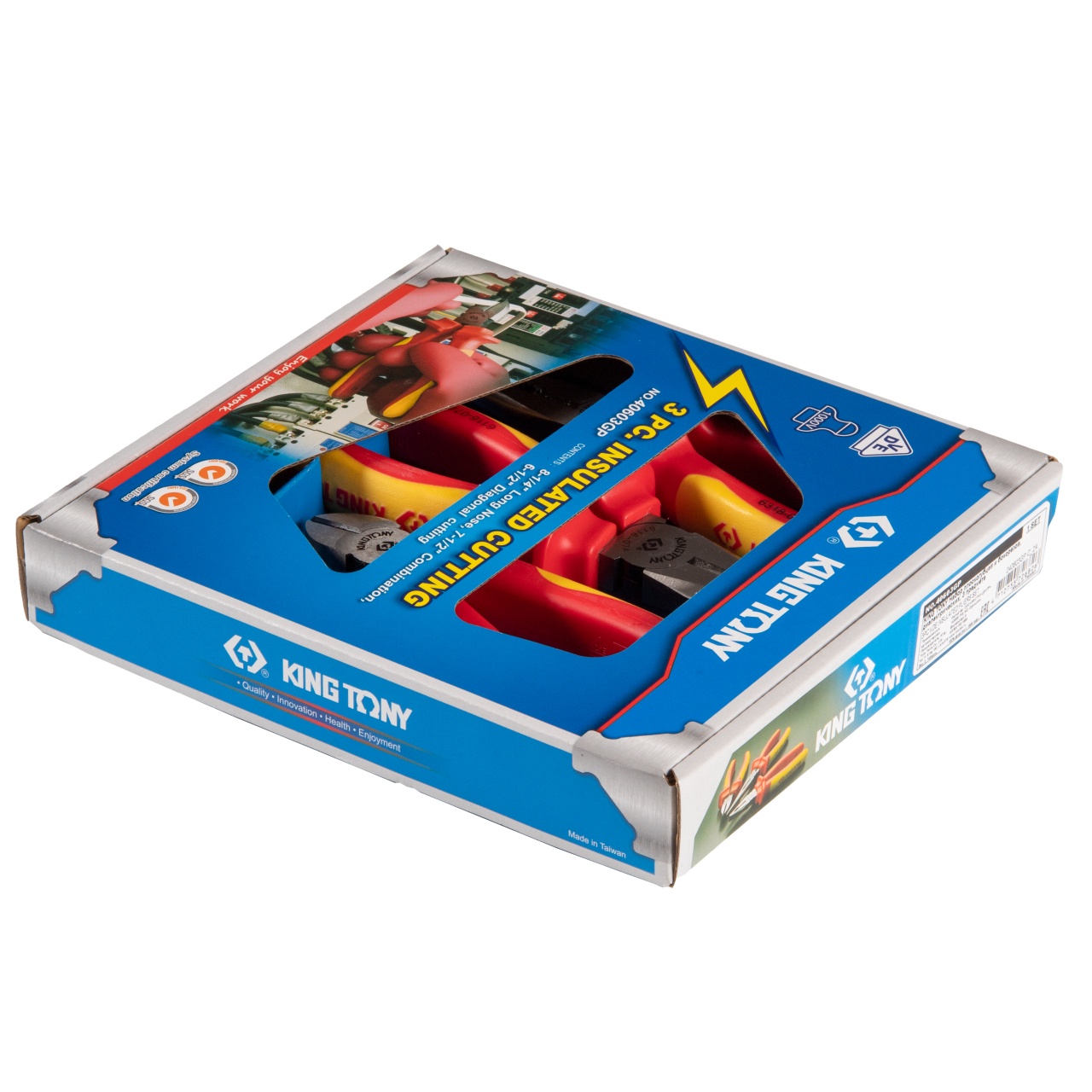 Набор пассатижей и бокорезов, диэлектрических, 3 предмета KING TONY 40603GP купить по цене 7&nbsp;060 ₽ в интернет магазине ТЕХСАД