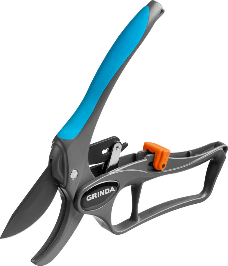 GRINDA 200 мм, с алюминиевыми рукоятками, с эфесом, контактный секатор 423433 купить по цене 1&nbsp;410 ₽ в интернет магазине ТЕХСАД