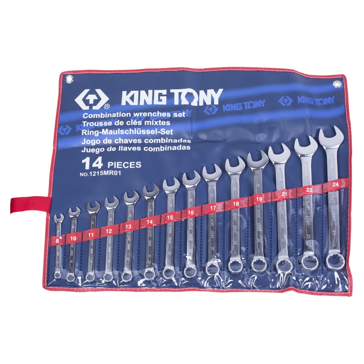 Набор комбинированных ключей, 8-24 мм, 14 предметов KING TONY 1215MR01 купить по цене 7&nbsp;420 ₽ в интернет магазине ТЕХСАД