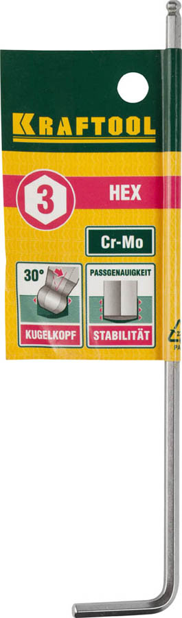 KRAFTOOL 3 мм, HEX, имбусовый ключ 27437-3 купить по цене 56 ₽ в интернет магазине ТЕХСАД