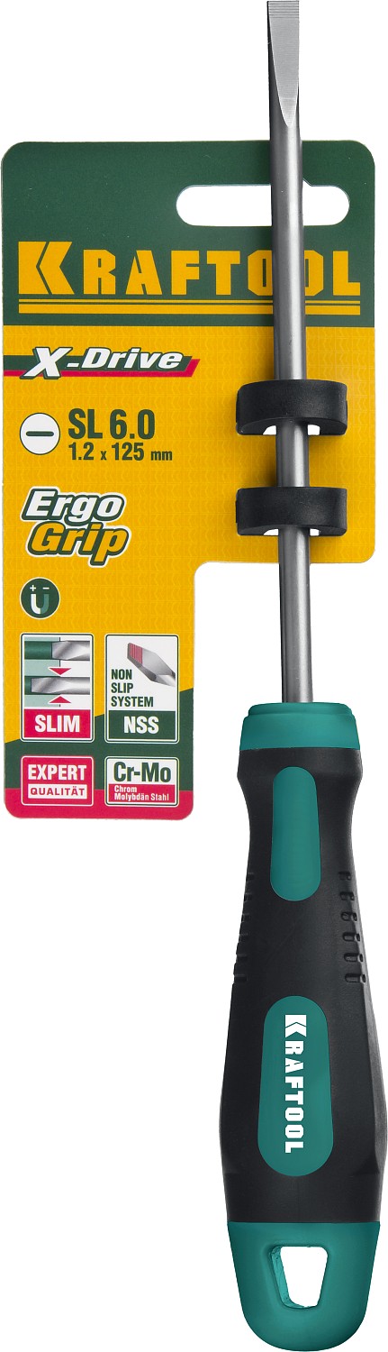 KRAFTOOL SL6.5х125 мм, отвертка слесарная 250071-6.5-125 купить по цене 430 ₽ в интернет магазине ТЕХСАД