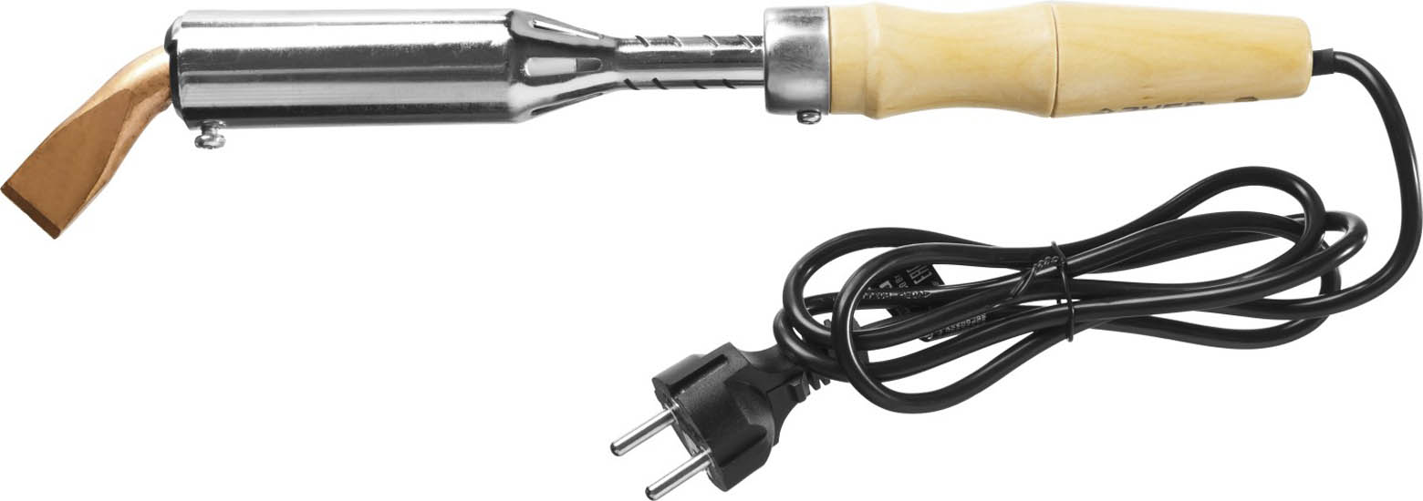 ЗУБР 200 Вт, 220 В, клин, деревянная рукоятка, электропаяльник 55303-200 Мастер купить по цене 1&nbsp;970 ₽ в интернет магазине ТЕХСАД