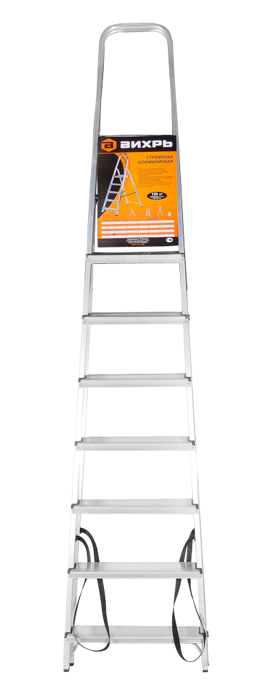 Стремянка алюминиевая ВИХРЬ СА 1х8 купить по цене 5&nbsp;890 ₽ в интернет магазине ТЕХСАД