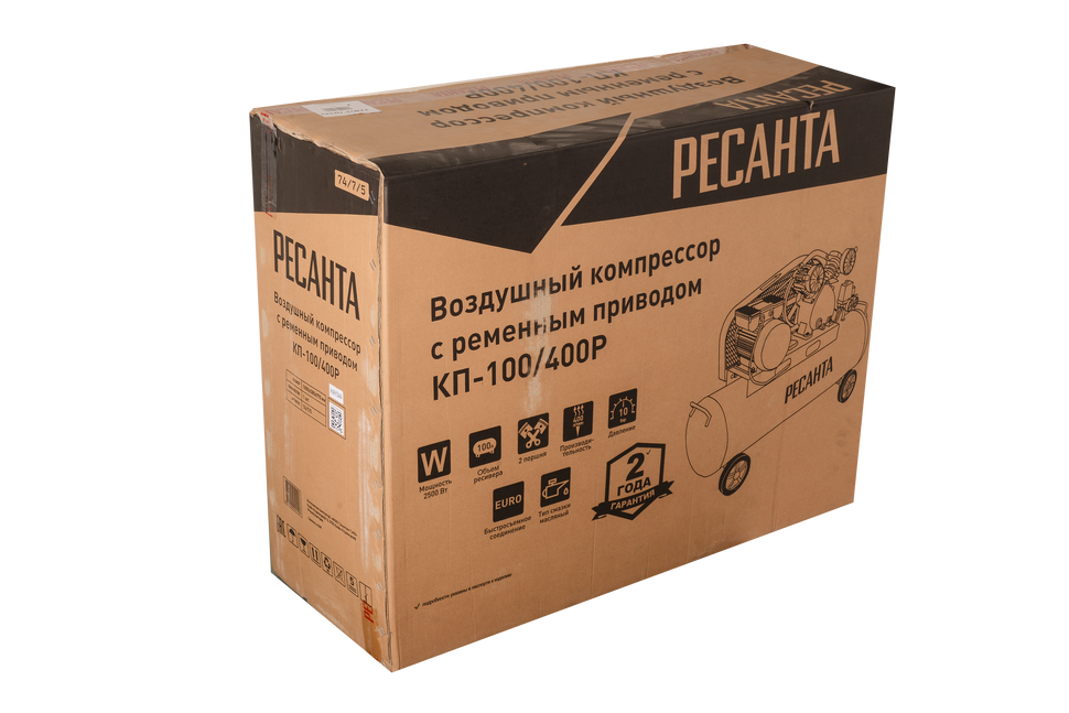 Компрессор Ресанта КП-100/400Р купить по цене 47&nbsp;090 ₽ в интернет магазине ТЕХСАД